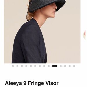 Helen Kaminski Black Woven Visor